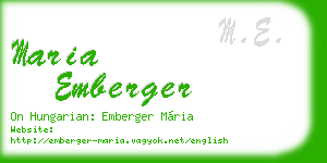maria emberger business card